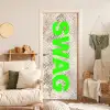 Slangenprint - SWAG - Neon - Groen deurposter klein -sfeer2