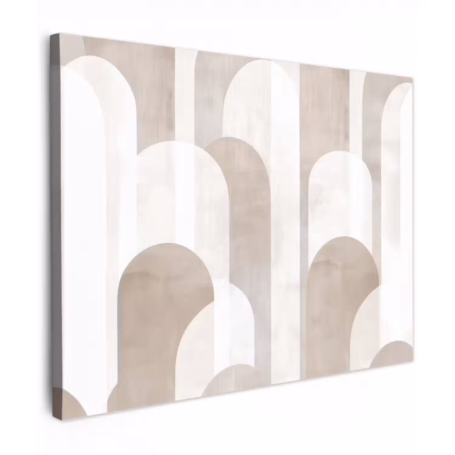 Leinwandbild - Abstrakte Bögen - Modern - Beige