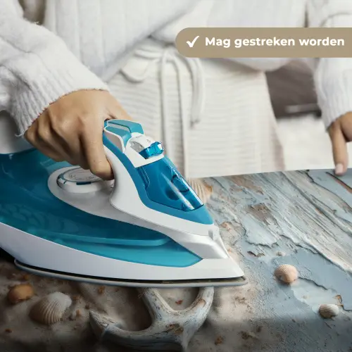 Anker - Hout - Schelpen - Zand Wandkleed katoen klein -sfeer9