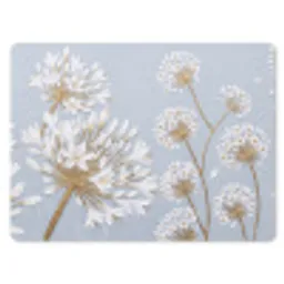 Illustratie - Bloemen - Blauw muismat rubber klein -3d
