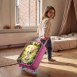 Konijn - Zonlicht - Sprookjesachtig - Vlinder Kinderkoffer - Roze klein -sfeer1