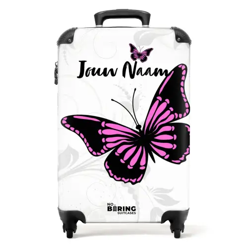 Magenta monarch NBS - Handbagage koffer - Kinderen Unisex middel -productfoto_recht