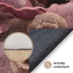 Koraal - Organisch - Roze Vloerkleed Rechthoek klein 1091 -uniquesellingpoint_antislip_NL_DE