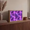 Paars - Bliksem - Wolken Light Box met batterij (Wandlamp) middel 907 -sfeer2