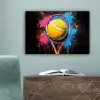 Graffiti - Tennis - Sport - Racket canvas 2cm klein -sfeer4