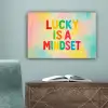 Quote - Lucky - Regenboogkleuren canvas 2cm klein -sfeer4