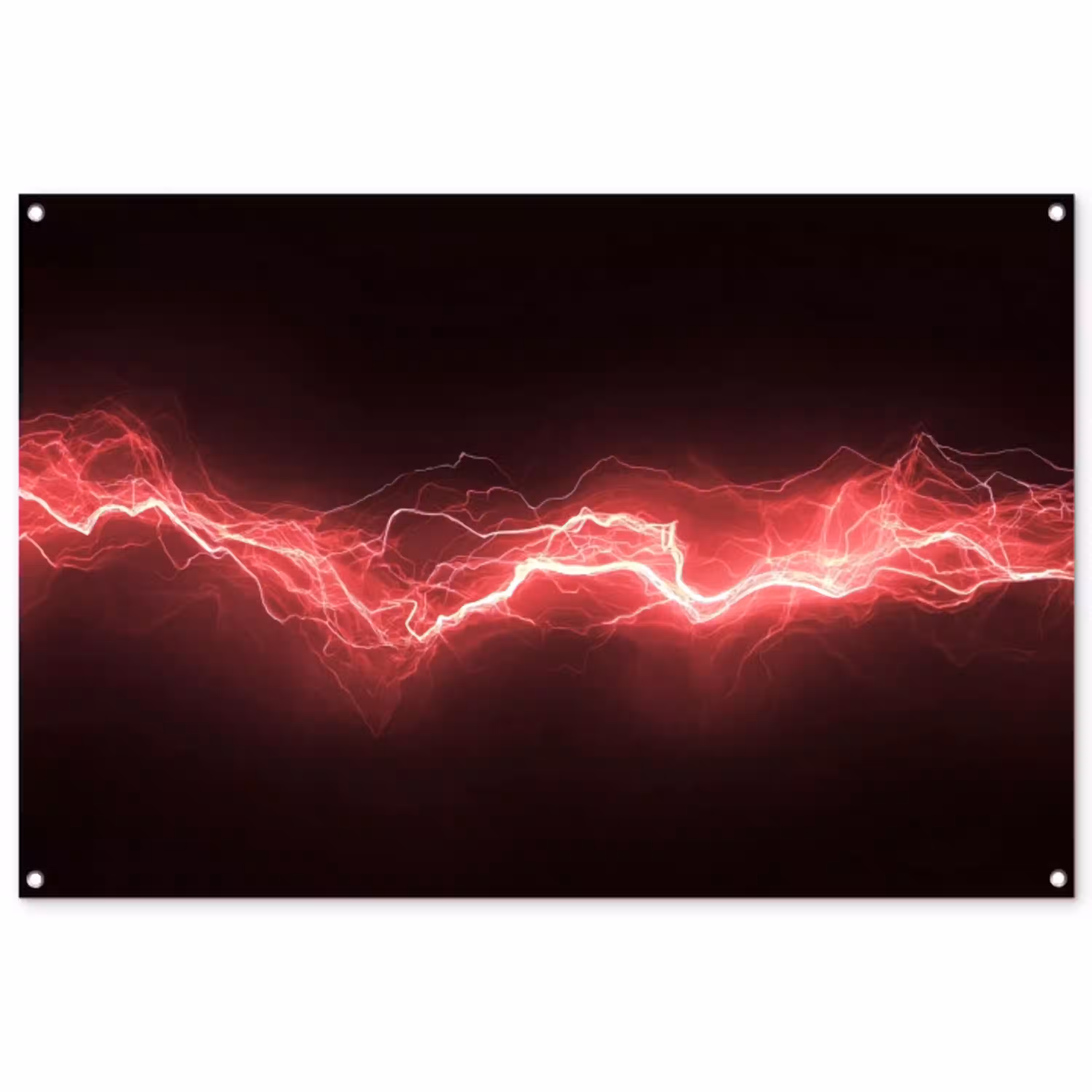 Gaming - Rood - Elektriciteit - Energie  - Lijn tuinposter los doek groot -3d