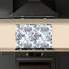 Palmbomen - Jungle - Abstract - Blauw keuken achterwand spatscherm klein 900 -sfeer1