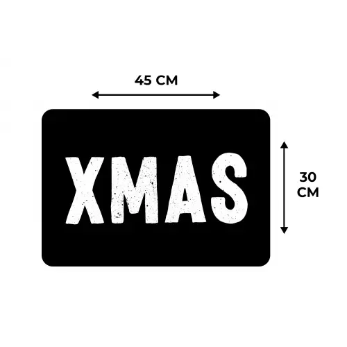 Kerst - Quotes - Xmas - Zwart - Feestdagen Placemat vinyl groot -specs