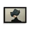 Vrouw - Groen - Hoed fotolijst zwart zonder passe partout klein -3d