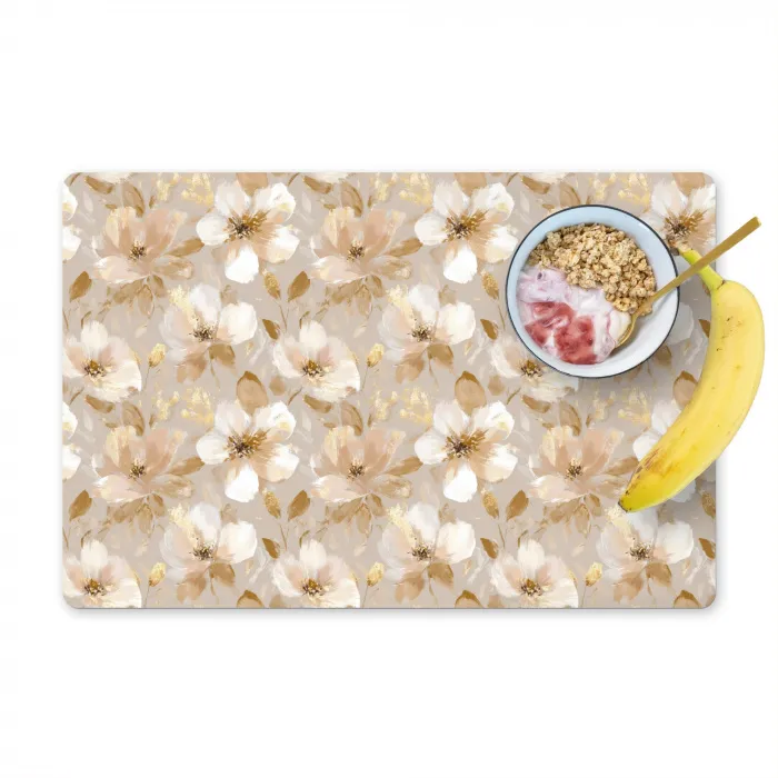 Bloemen - artistiek - Goud Placemat vinyl groot 368 -zzzproduct_Kitchenyeah-website
