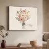 Bloemen - Quote - Beige - Lint Textielframe zwart klein -sfeer3