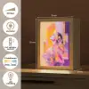 Abstract - Portret - Vrouw - Kleurrijk Light Box met kabel (Tafellamp) klein -USP_NL