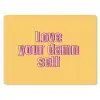 Love yourself - Roze - Geel muismat rubber klein -3d