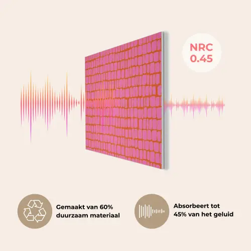 Organisch - Raster - Roze PET vilt klein 837 -USP_NL