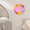 Tas - Roze - Bloemen Wandcirkel kunststof plaat 5mm dik klein -sfeer5