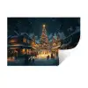 Kerstfeest - Dorp - Donker Muursticker klein -3d