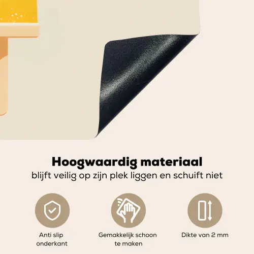 Oranje - Stokje - Waterijsje Inductie beschemer met haakjes klein -ky-onderkant-nl