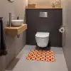 Geometrisch - Retro - Oranje WCmat klein 1009 -sfeer2