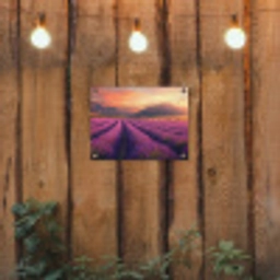 Lavendelveld - Zonsondergang - Paars tuinposter los doek klein -sfeer1