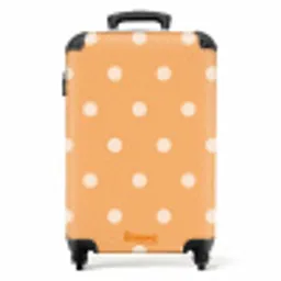 Oranje stippen patroon NBS - Handbagage koffer - Unisex middel -productfoto_recht
