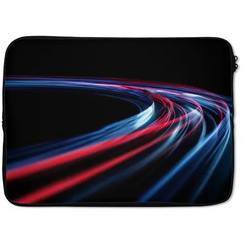 Gaming - Lichtbanen - Golvend - Rood laptophoes neopreen klein -zkaufland3dotto