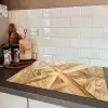 Verschillende Houtnerven in Visgraatpatroon Inductie beschermer vinyl 3mm klein -sfeer3