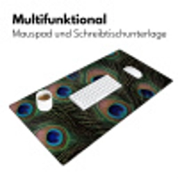 Pauwenveren - Klassiek - Groen Muismat XXL klein -ysfeer4_duits