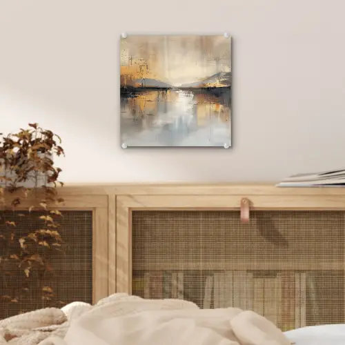 Abstract - Modern - Beige - Aesthetic - Goud plexiglas 5mm klein -sfeer4