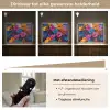 Bloemen - Kleurrijk - Abstract - Modern Light Box met batterij (Wandlamp) middel -USP_dimbaarNL