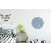 Abstract - Blauw - Bladeren Wandcirkel aluminium klein -kinderkamer