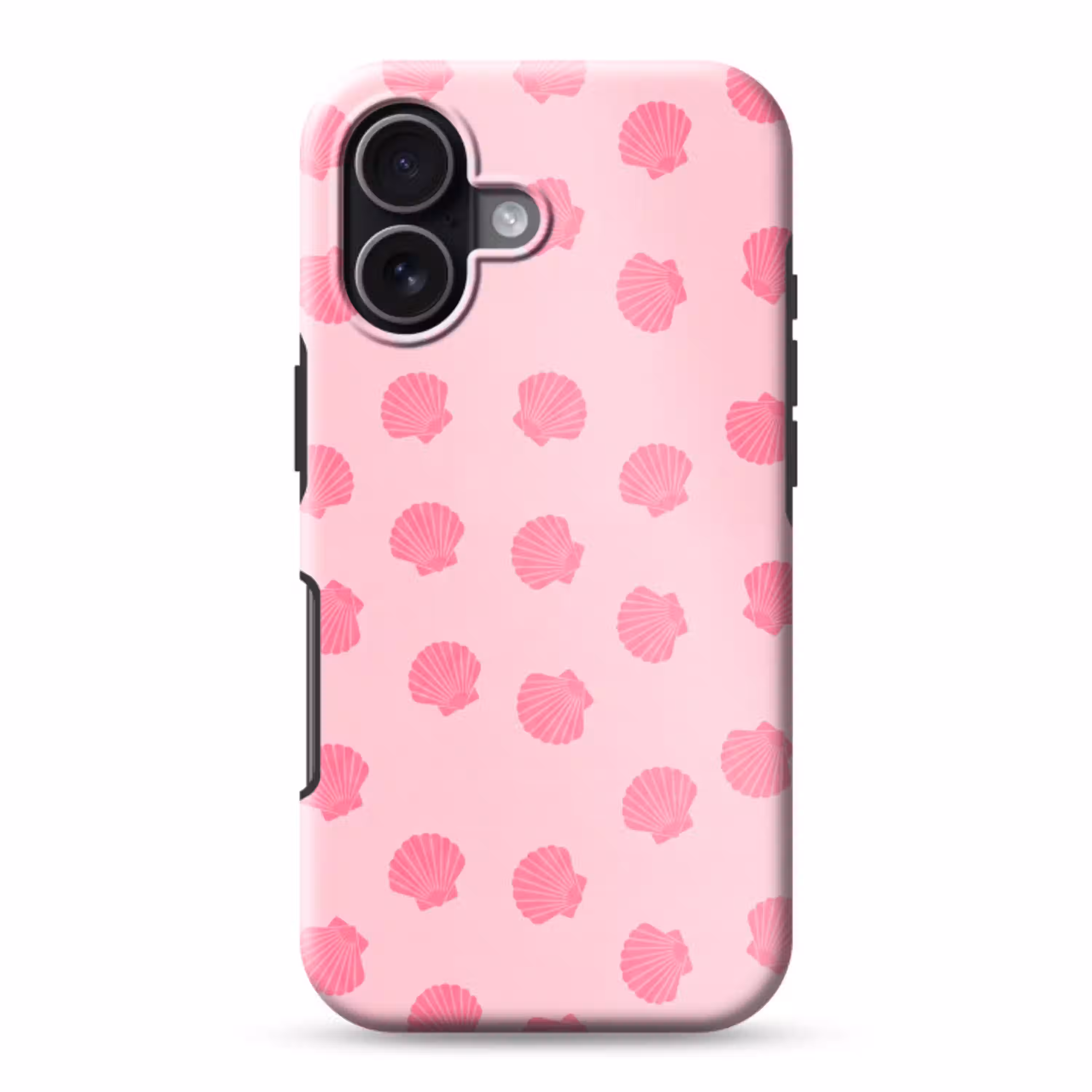 Schelp - Patroon - Zee - Modern - Roze Toughcase MagSafe Apple iPhone 17 klein -3d
