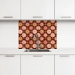 Geometrisch - Bloemen - Kleurrijk keuken achterwand 2 middel 865 -3d
