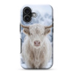 Schotse Hooglander - Sneeuw - Bergen - Winter Toughcase MagSafe Apple iPhone 17 klein -3d