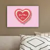 Tekst - Hartje - Moeder - Roze canvas 2cm klein -sfeer3