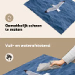 Zeemeeuw - Oceaan - Blauw Inductie beschemer met haakjes klein -ky-schoon-nl