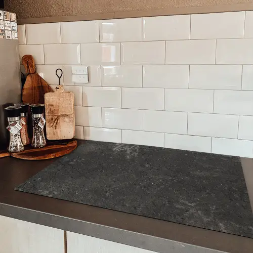 Verleden in Beton Geëtst Inductie beschermer vinyl 3mm klein -sfeer3
