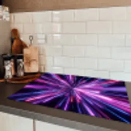 Lichtsnelheid - Ruimte - Roze - Paars Inductie beschermer vinyl 3mm klein -sfeer3