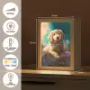 Puppy - Bloemenkrans - Vlinder - Hond - Golden retriever Light Box met kabel klein -USP_NL