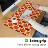 Geometrisch - Retro - Oranje Muismat XXL klein 681 -sfeer3