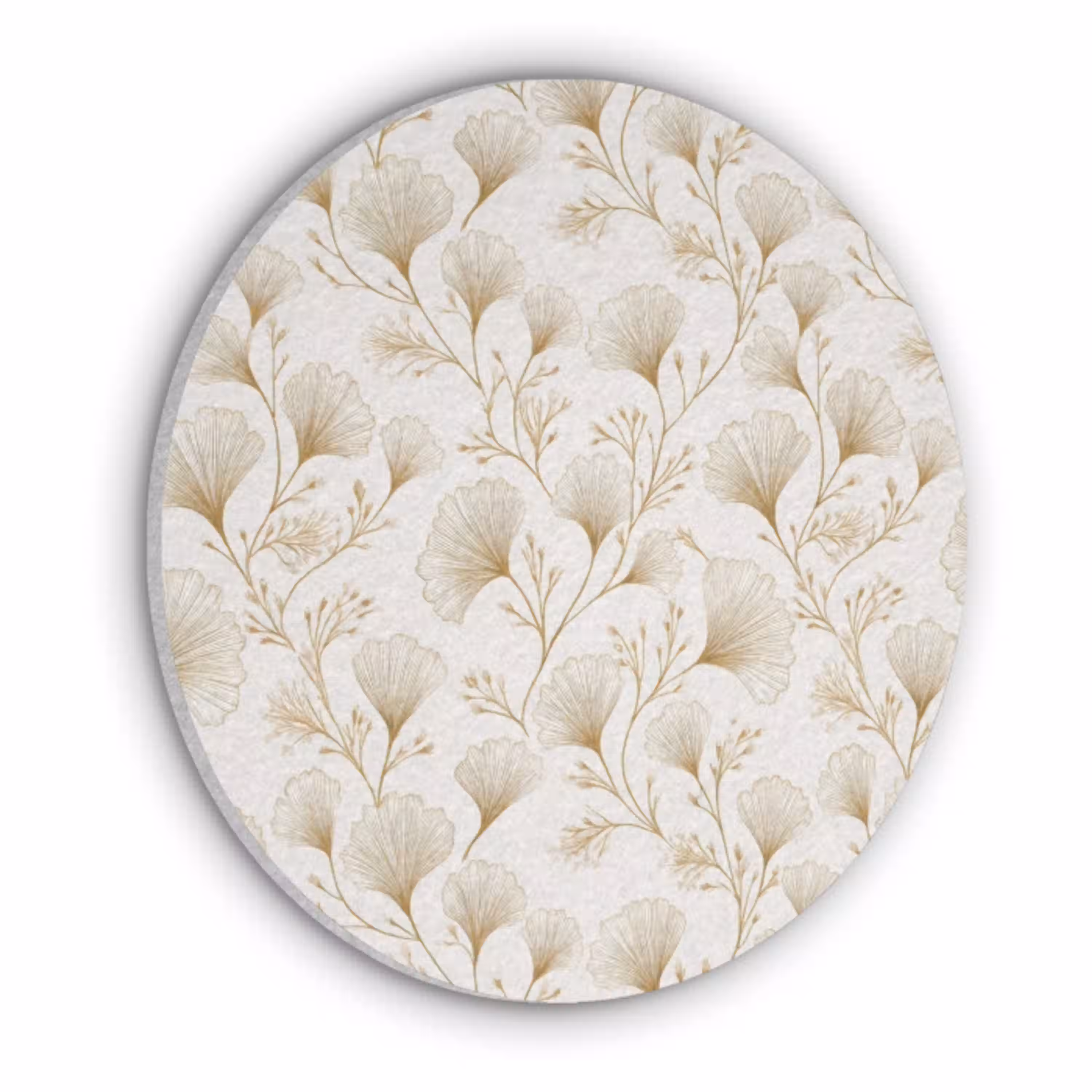 Ginkgo - Takken - Goud Akoestische PET Vilt - Rond klein 838 -3d