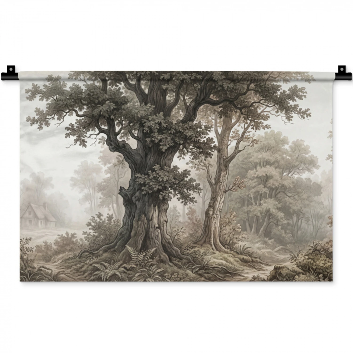 Natuur - Bos - Eik Wandkleed katoen klein -zz3d