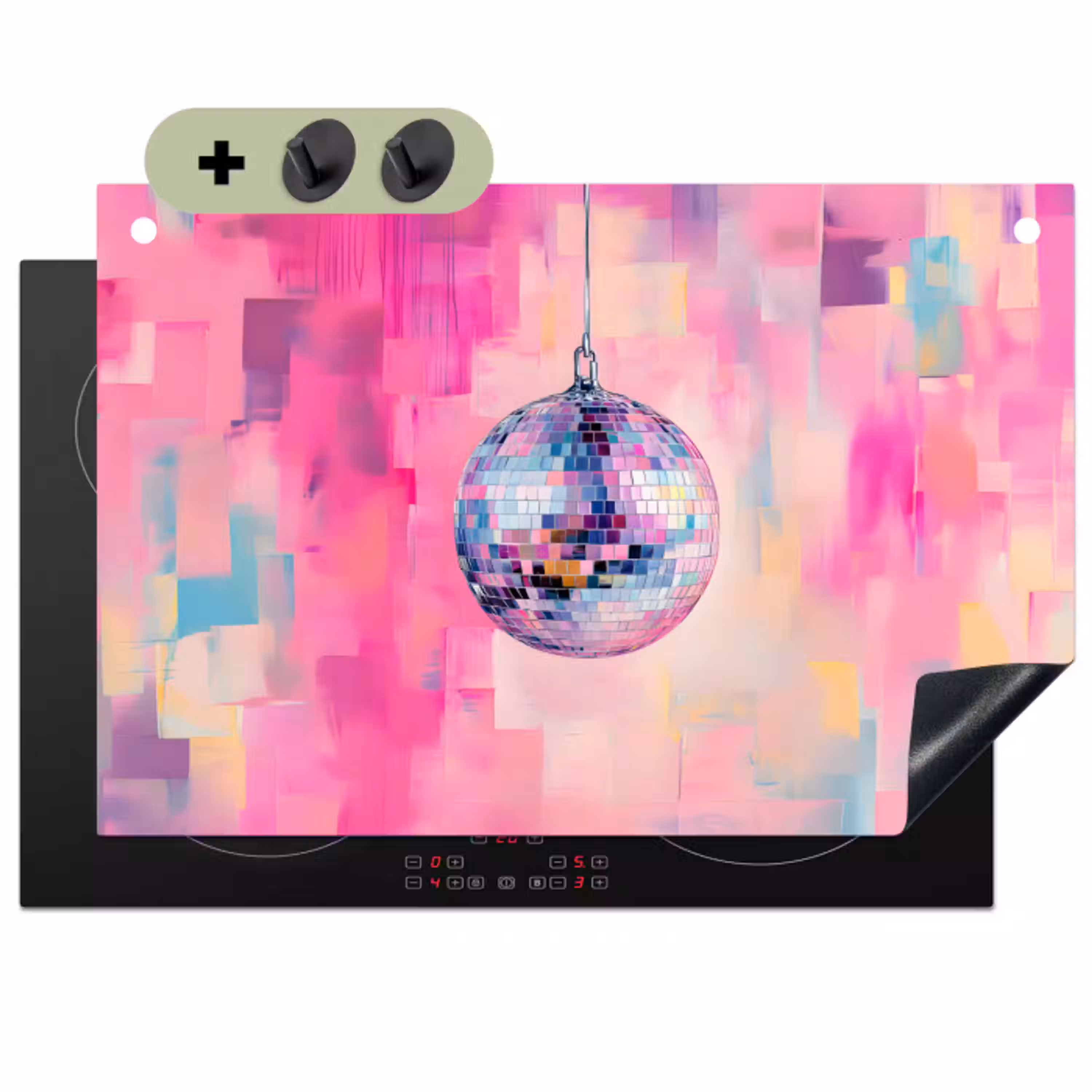 Discobal - Pink - Verf Inductie beschemer met haakjes klein -3d