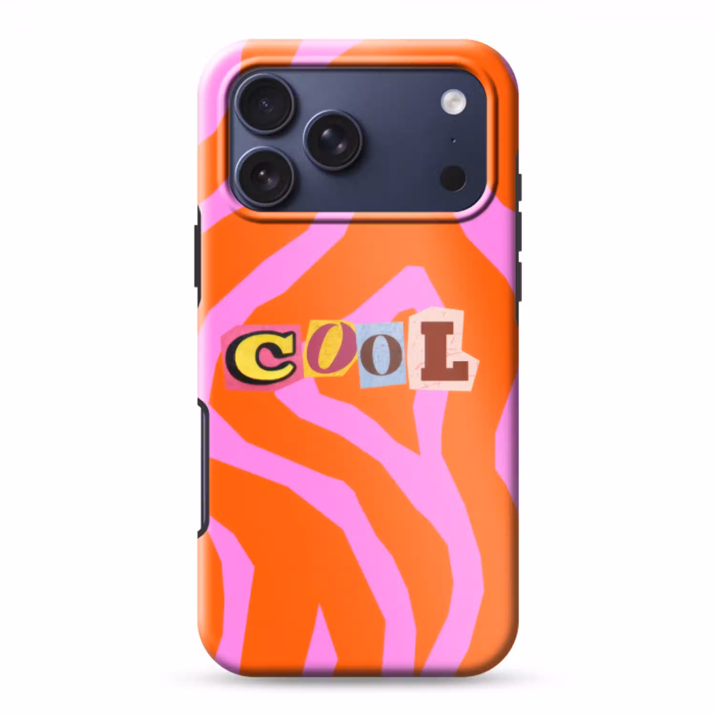 Zebraprint - Grafisch - COOL - Oranje Toughcase MagSafe Apple iPhone 17 Pro Max klein -3d
