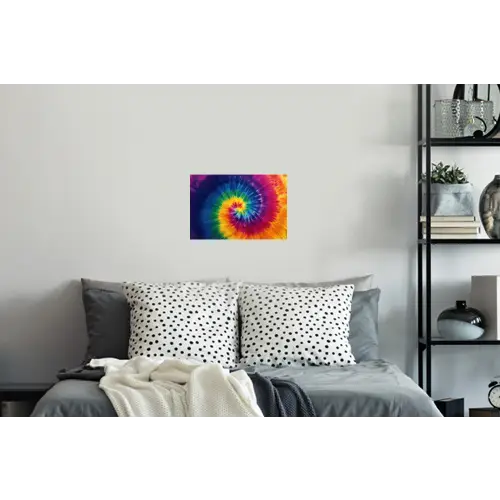Regenboogkleuren - Spiraal - Kleurrijk Muursticker klein -slaapkamer
