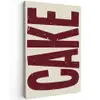 Red - Cake - Decoratie - Eten Tuinposter op houten frame 2 cm dik klein -3d