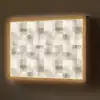 Textuur - Linnen - Beige Light Box met batterij (Wandlamp) middel 907 -z3d_website