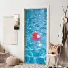 Badeend - Dobberend - Roze deurposter klein -sfeer6