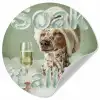 Soak it all in - Hond - Bad Wandcirkel behangsticker klein -3d