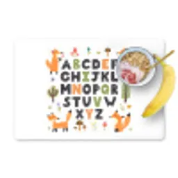 Illustratie alfabet met vossen Placemat vinyl groot -zzzproduct_Kitchenyeah-website